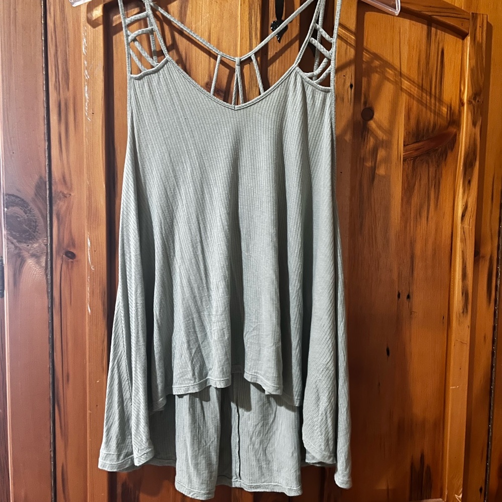 Large tank top by day trip color mint green